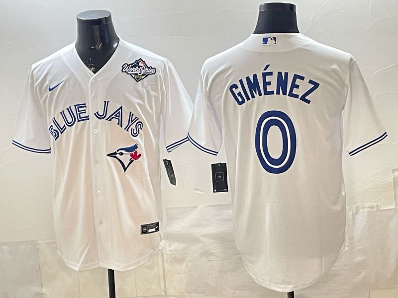 Men 2026 Toronto Blue Jays #0 Gimenez White Game Nike MLB Jersey style 004